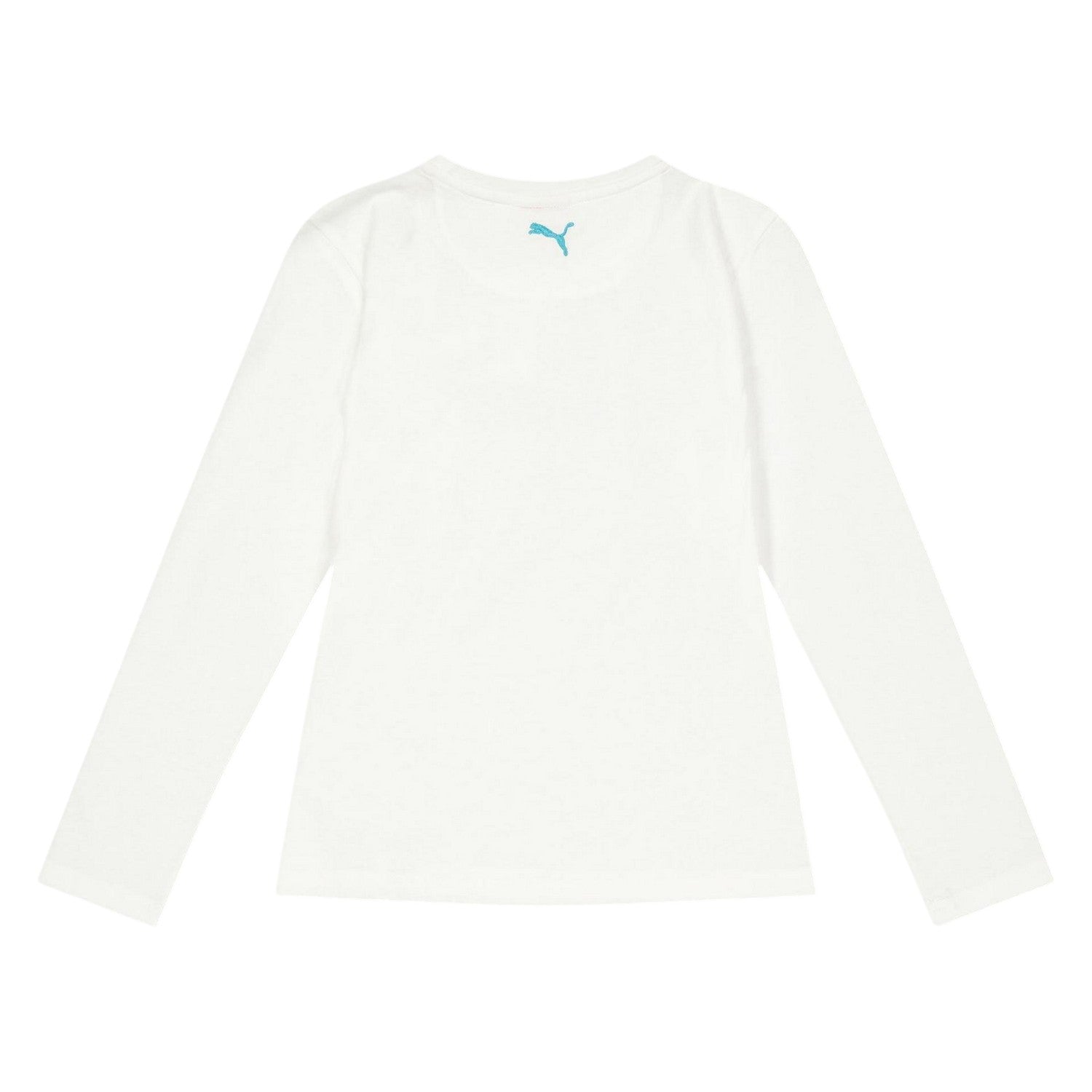 White - Back - Puma Childrens-Kids Logo Long-Sleeved T-Shirt