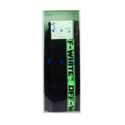 Black-Green - Back - Off White Unisex Adult Industrial Belt Socks