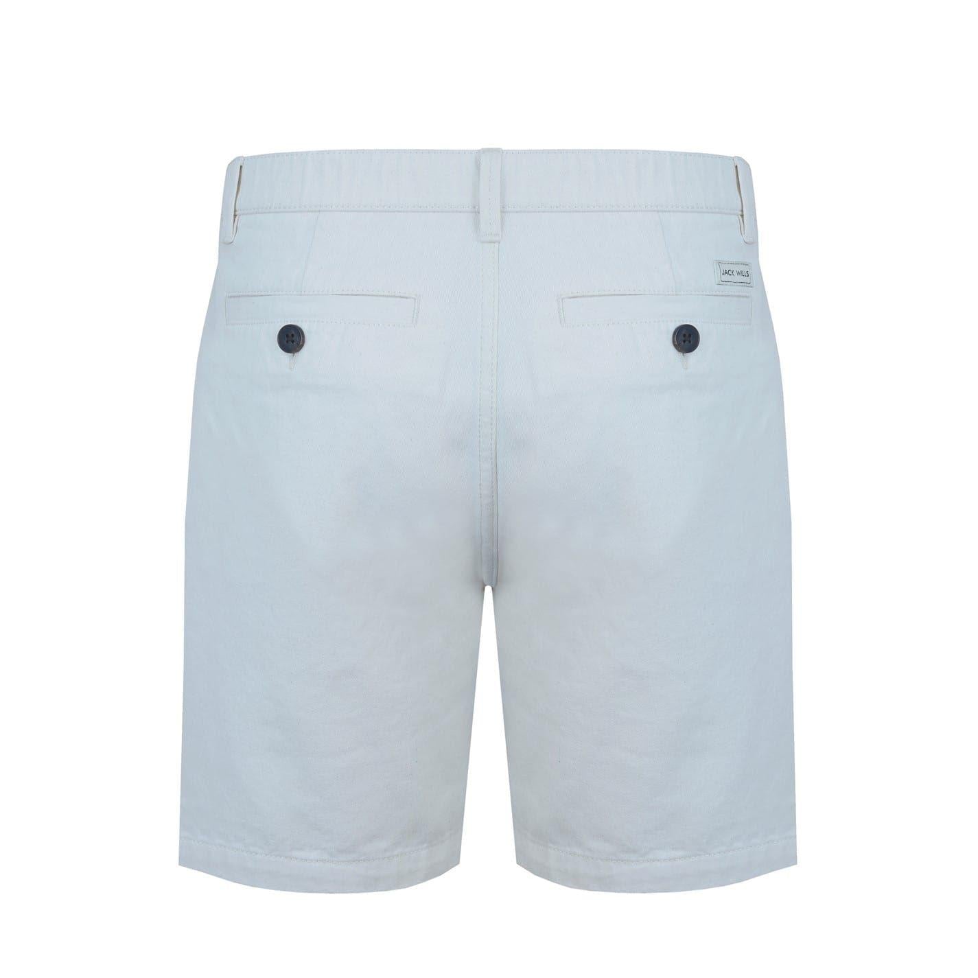 White - Back - Jack Wills Mens Logo Chino Shorts
