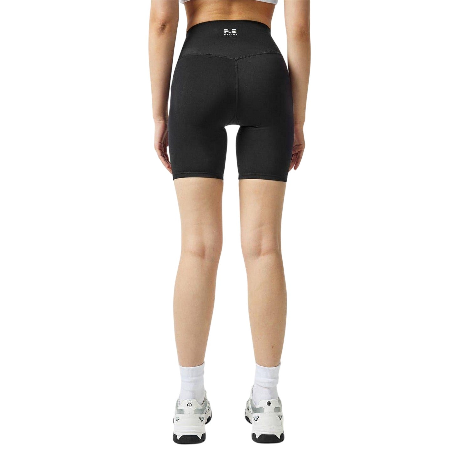 Black - Back - PE Nation Womens-Ladies Signature Cycling Shorts