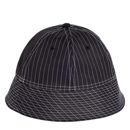 Black - Back - Adidas Womens-Ladies Originals Pinstripe Casual Bucket Hat