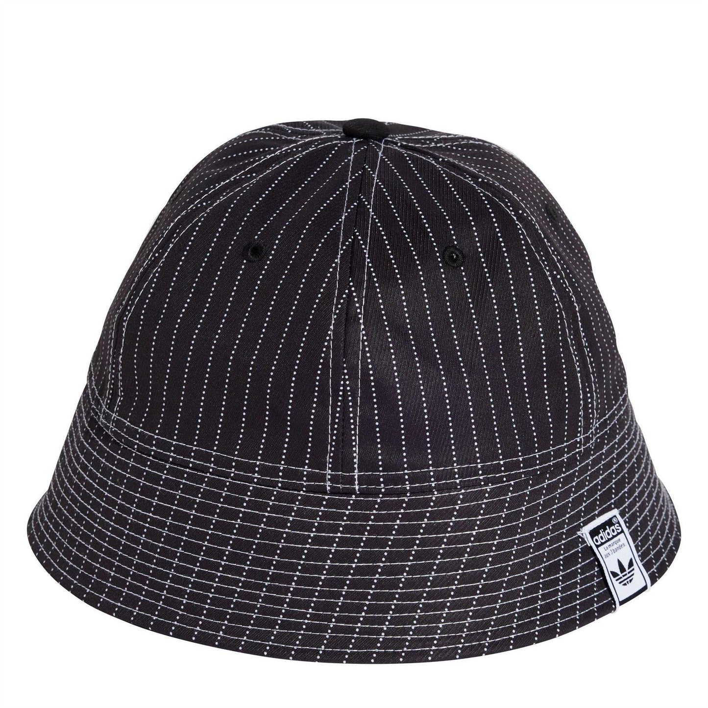 Black - Front - Adidas Womens-Ladies Originals Pinstripe Casual Bucket Hat