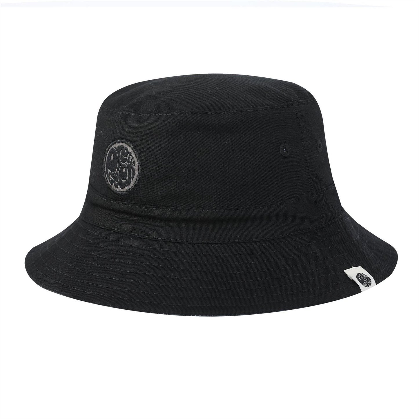 Black Print - Side - Pretty Green Mens Paisley Cotton Bucket Hat