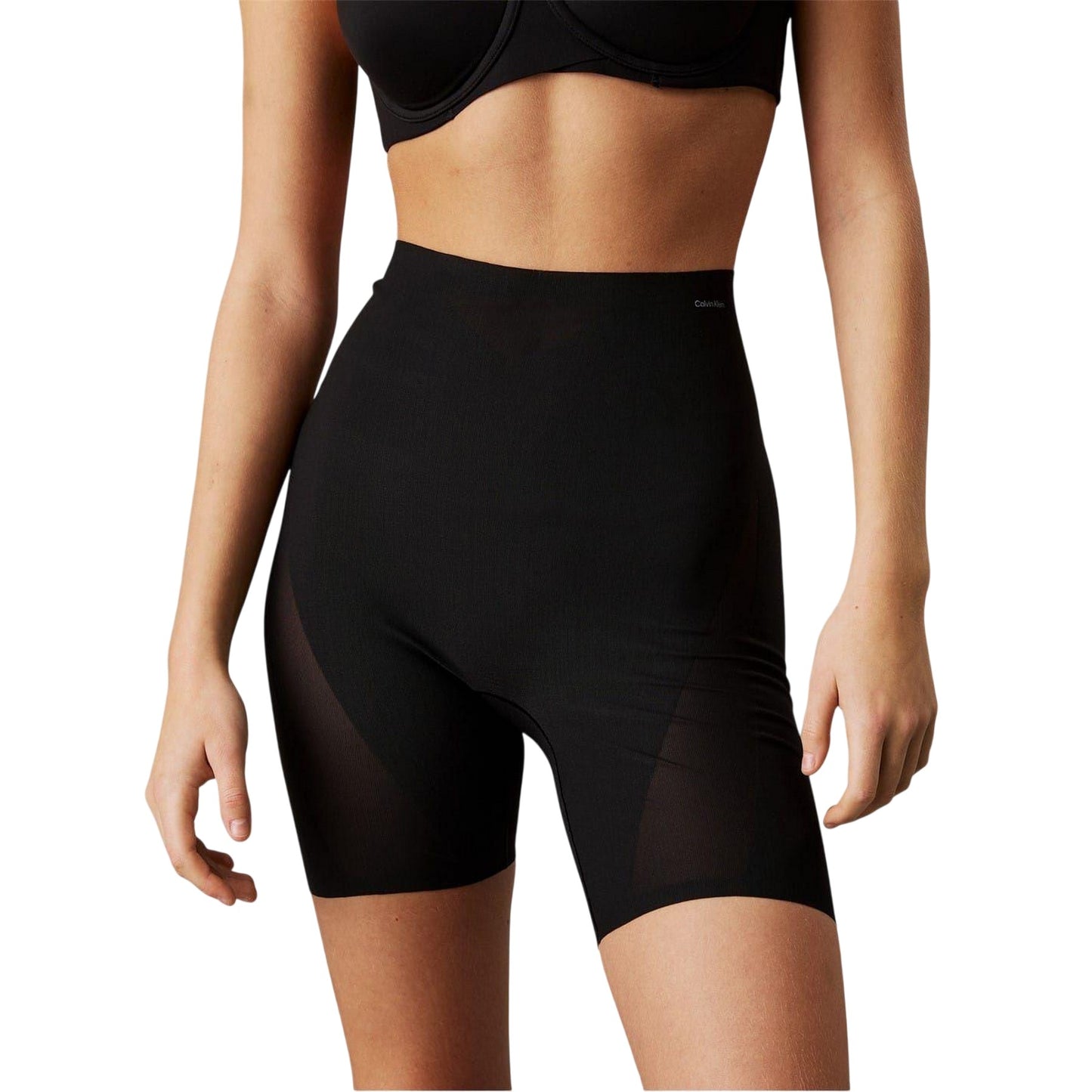 Black - Side - Calvin Klein Womens-Ladies Stay Put Shapewear Shorts