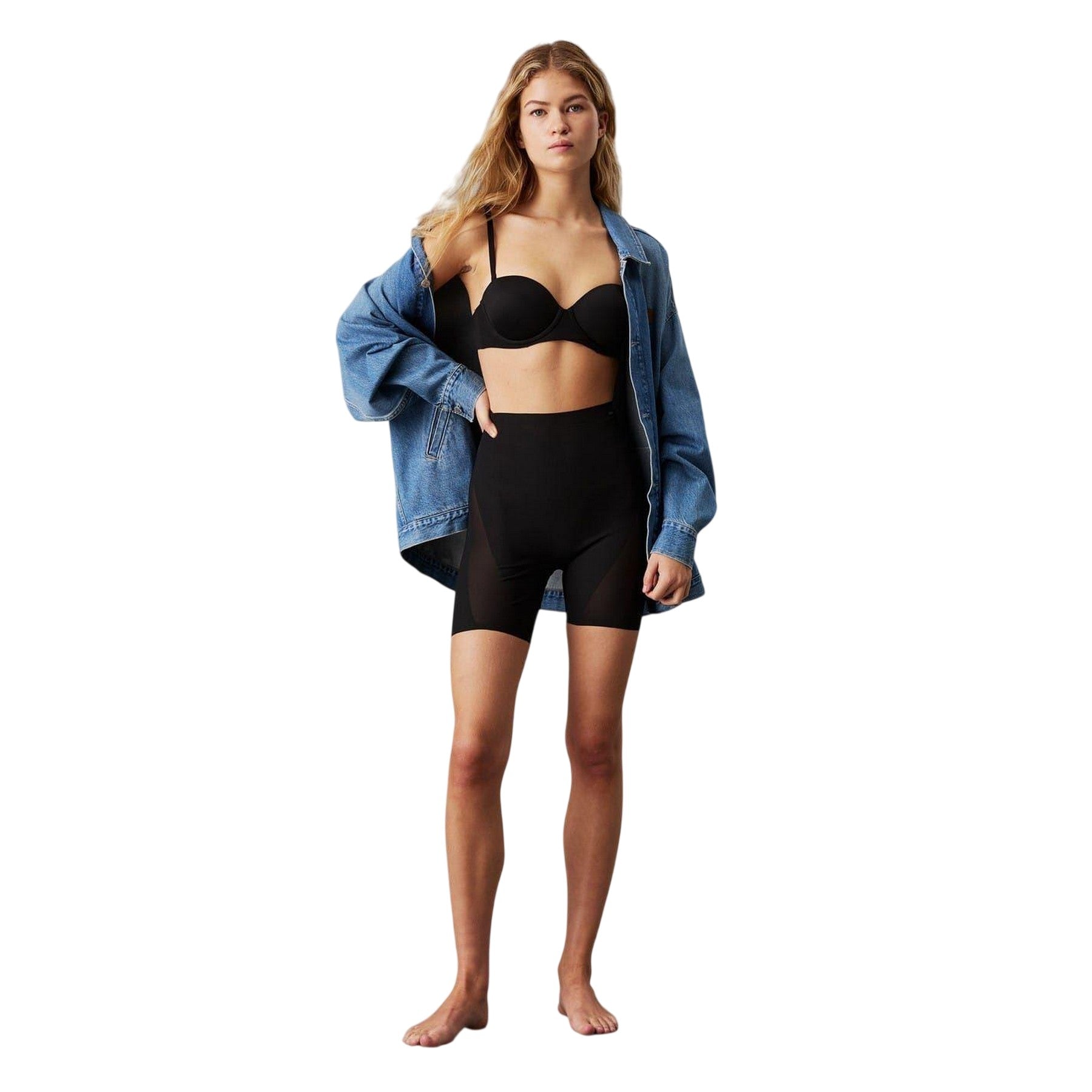 Black - Lifestyle - Calvin Klein Womens-Ladies Stay Put Shapewear Shorts
