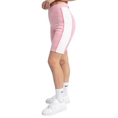 Pink - Side - SikSilk Womens-Ladies Slim Cycling Shorts
