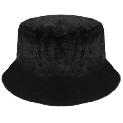 Black - Back - Kangol Faux Fur Bucket Hat