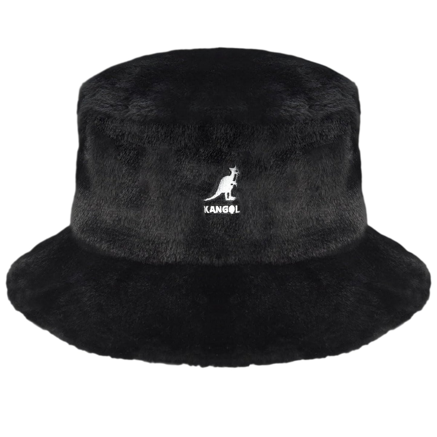 Black - Front - Kangol Faux Fur Bucket Hat