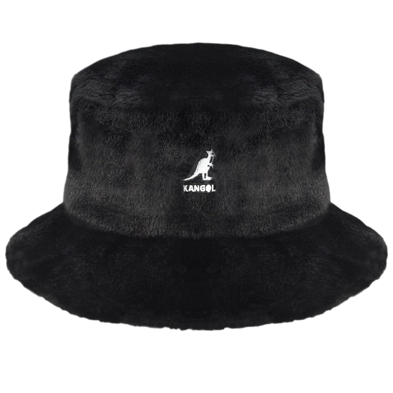 Black - Front - Kangol Faux Fur Bucket Hat