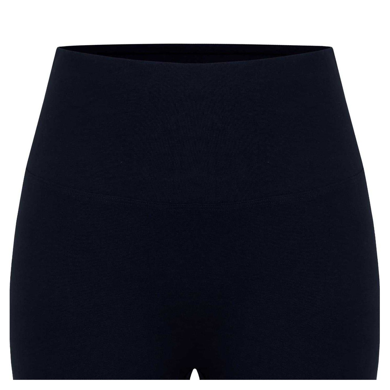 Black - Side - Miso Womens-Ladies High Waist Slim Cycling Shorts
