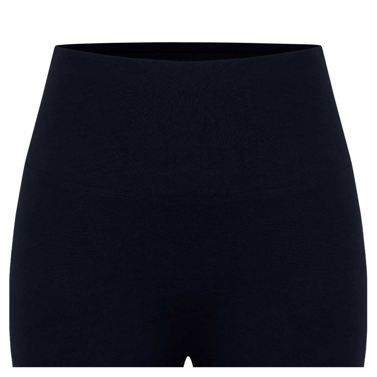 Black - Side - Miso Womens-Ladies High Waist Slim Cycling Shorts