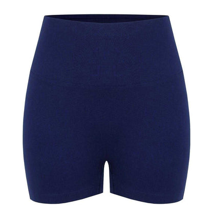 Navy - Front - Miso Womens-Ladies High Waist Slim Cycling Shorts