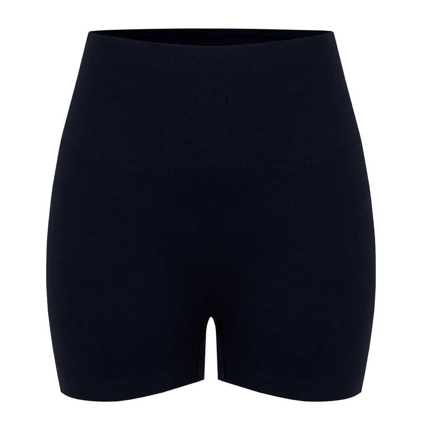 Black - Front - Miso Womens-Ladies High Waist Slim Cycling Shorts