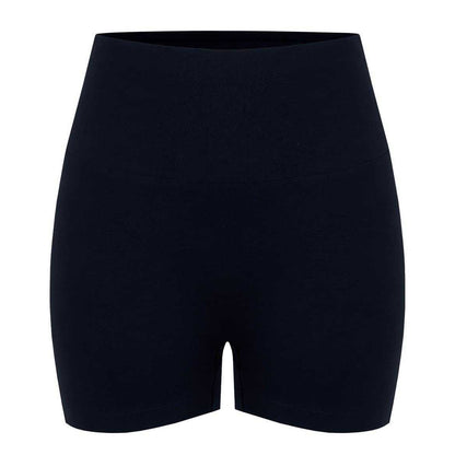 Black - Front - Miso Womens-Ladies High Waist Slim Cycling Shorts