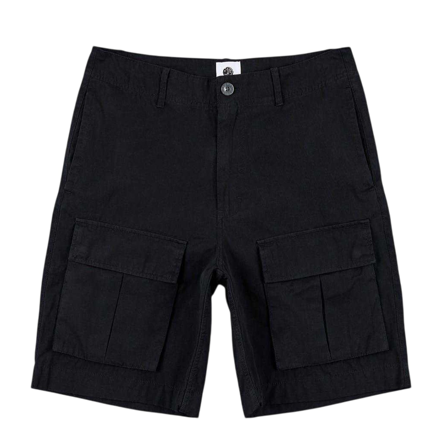 Black - Front - Pretty Green Mens Cotton Cargo Shorts