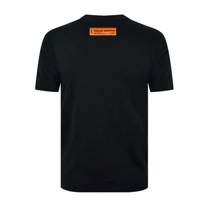 Black - Back - Heron Preston Mens Plain Crew Neck T-Shirt