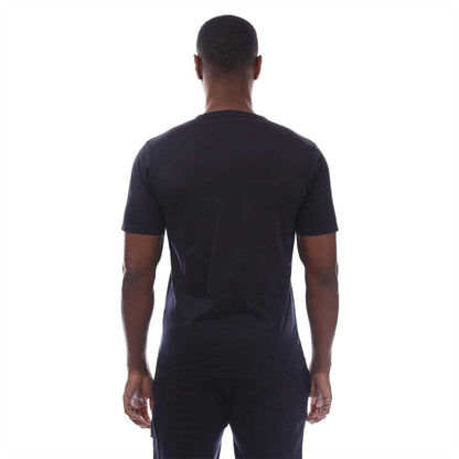 Navy - Back - C.P. Company Mens Logo Mercerised Cotton T-Shirt