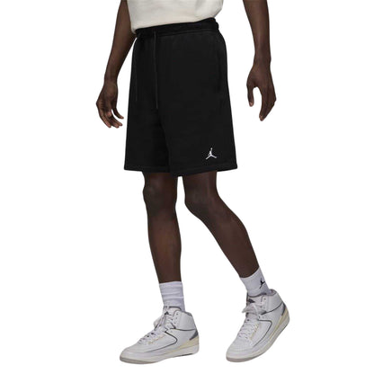 Black-White - Side - Nike Mens Air Jordan Fleece Sweat Shorts