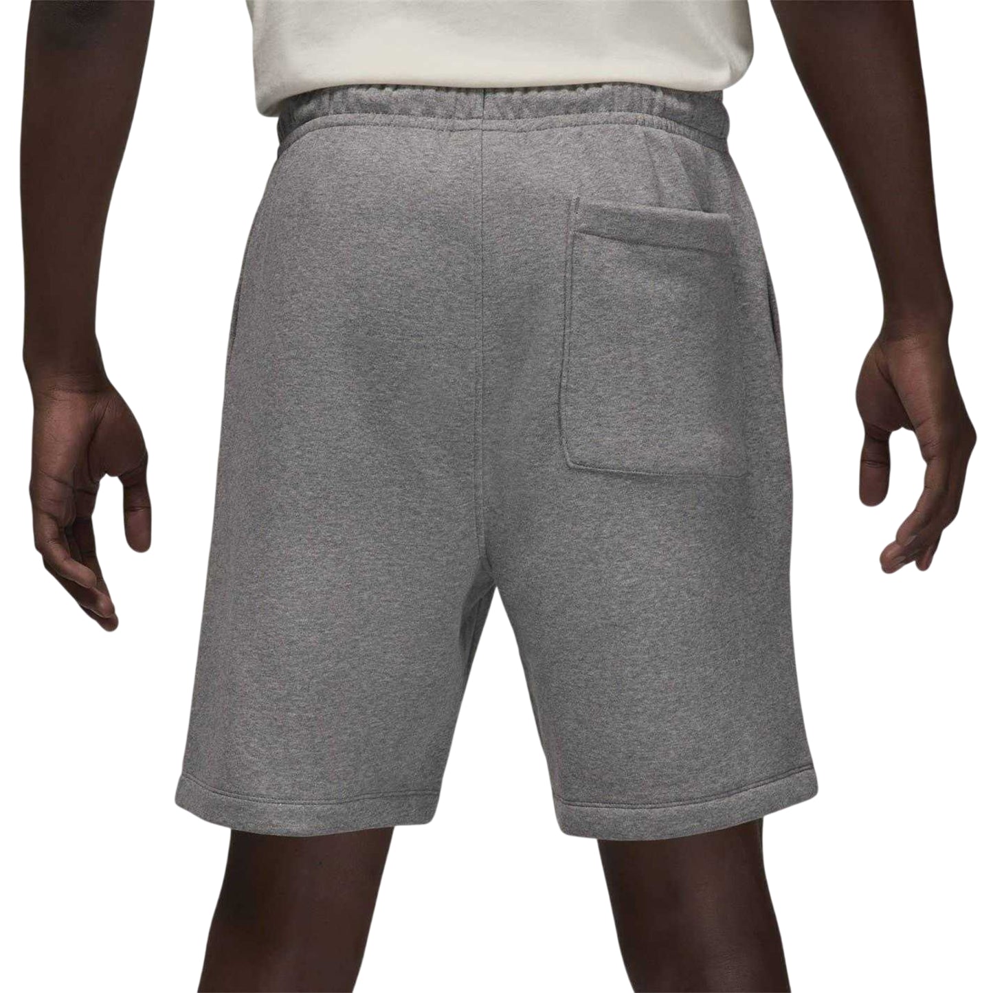 Carbon-White - Back - Nike Mens Air Jordan Fleece Sweat Shorts