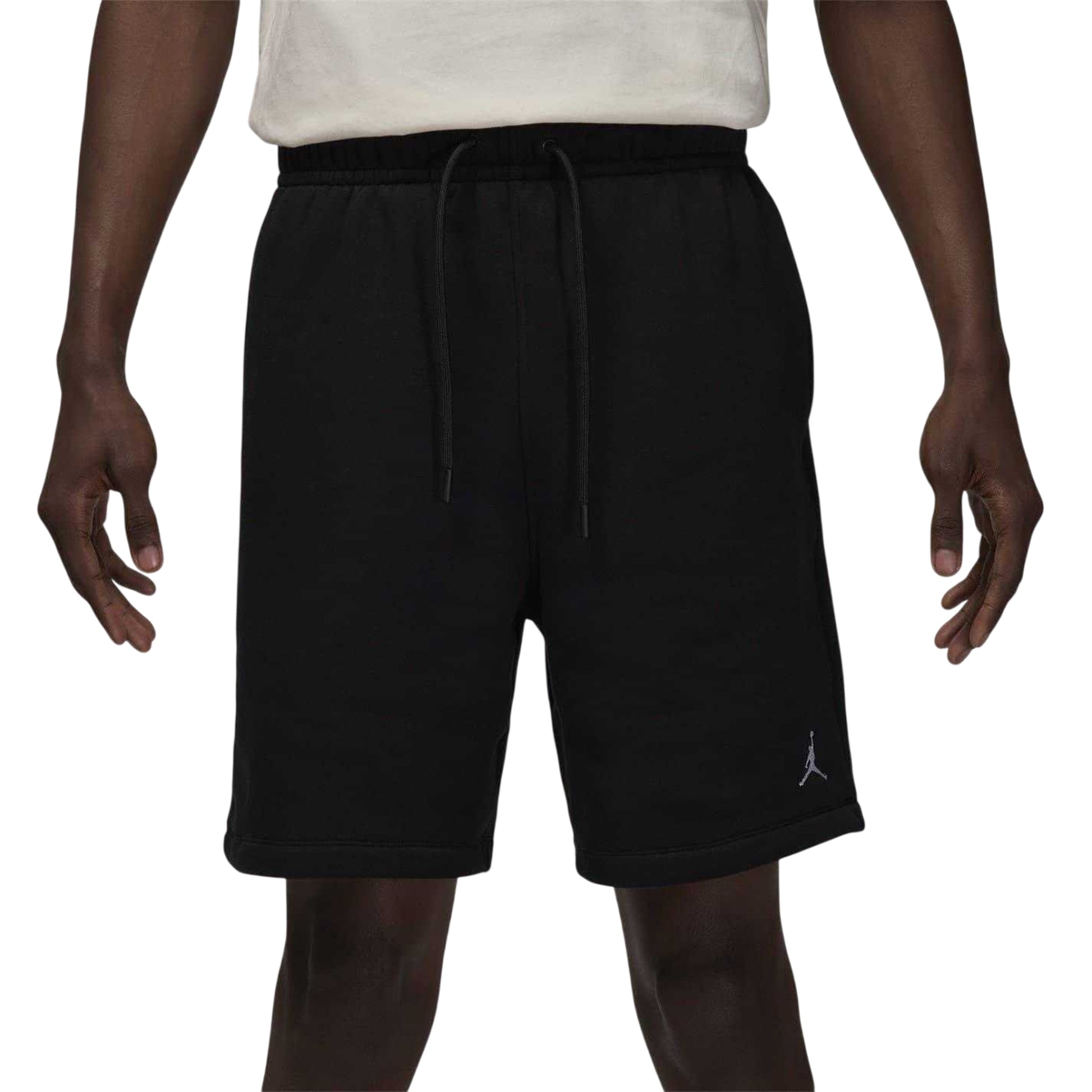 Black-White - Front - Nike Mens Air Jordan Fleece Sweat Shorts