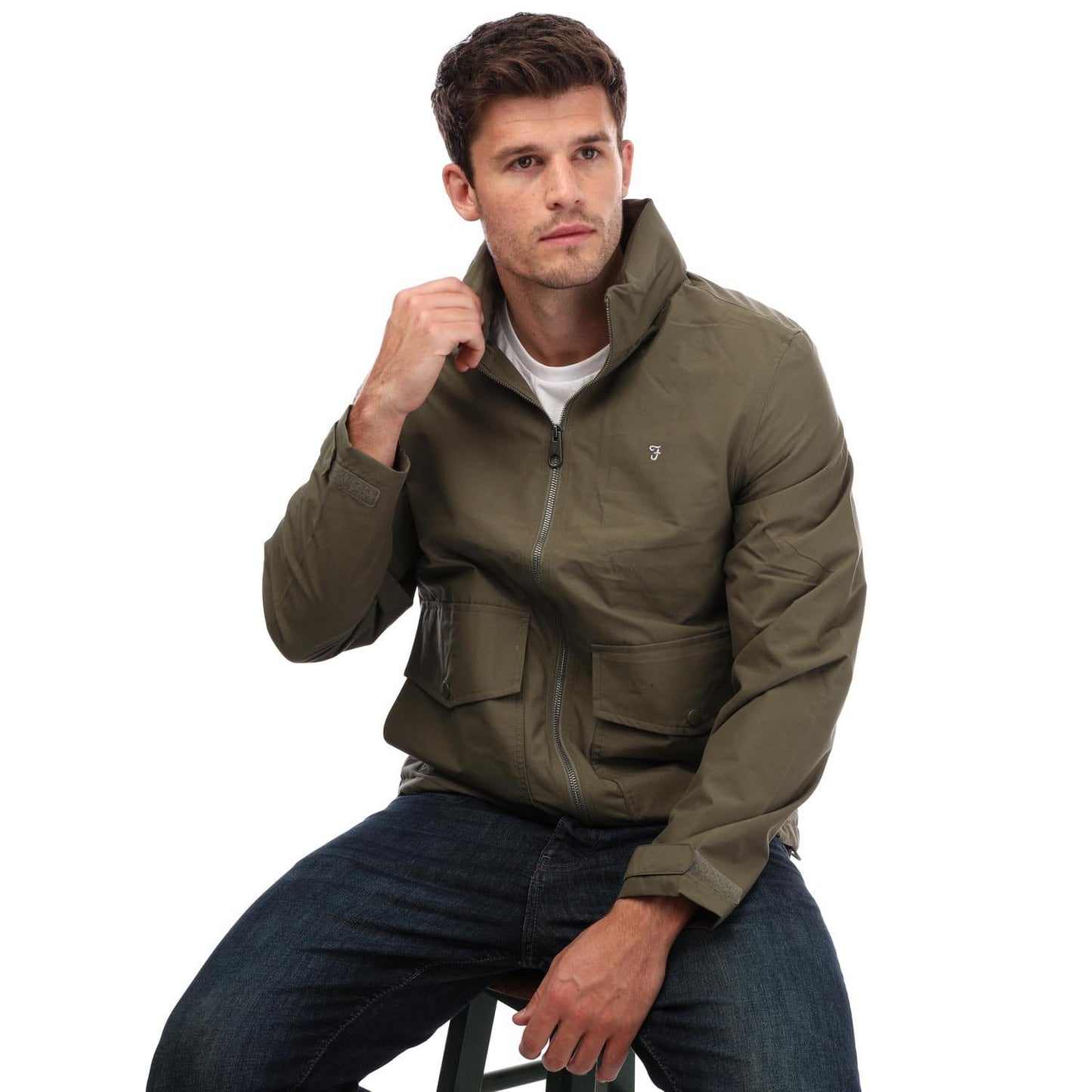 Green - Lifestyle - Farah Mens Surrey Hooded Jacket