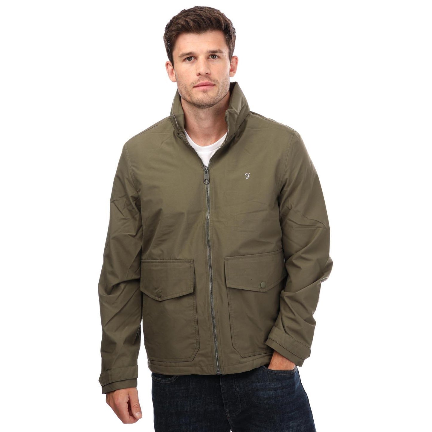 Green - Front - Farah Mens Surrey Hooded Jacket