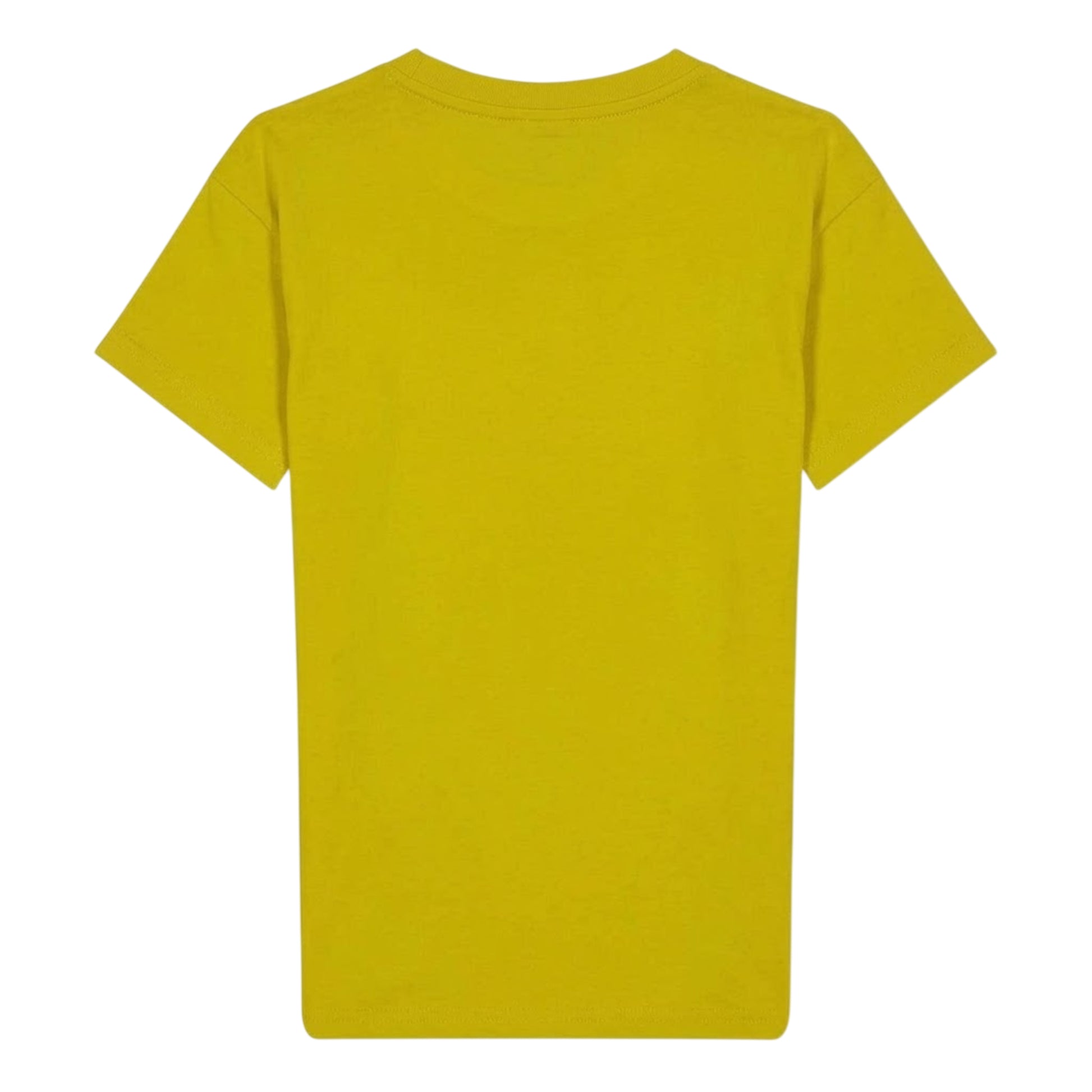 Yellow - Back - Champion Childrens-Kids Chest Logo Crew Neck T-Shirt