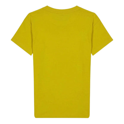 Yellow - Back - Champion Childrens-Kids Chest Logo Crew Neck T-Shirt