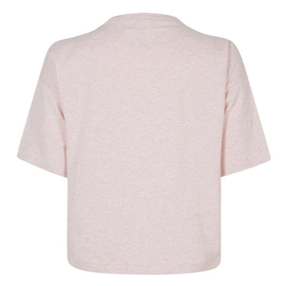 Ecru Melange - Back - Reebok Womens-Ladies Barbie Contrast Piping Relaxed Fit T-Shirt