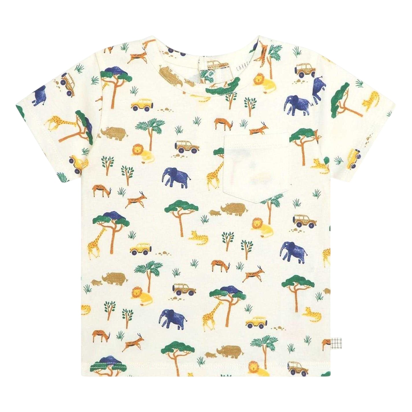 Yellow - Front - Carrement Beau Childrens-Kids Safari Animals Short-Sleeved T-Shirt