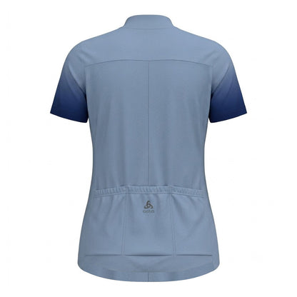 Heron Ombre - Back - Odlo Womens-Ladies Essentials Cycling Jersey