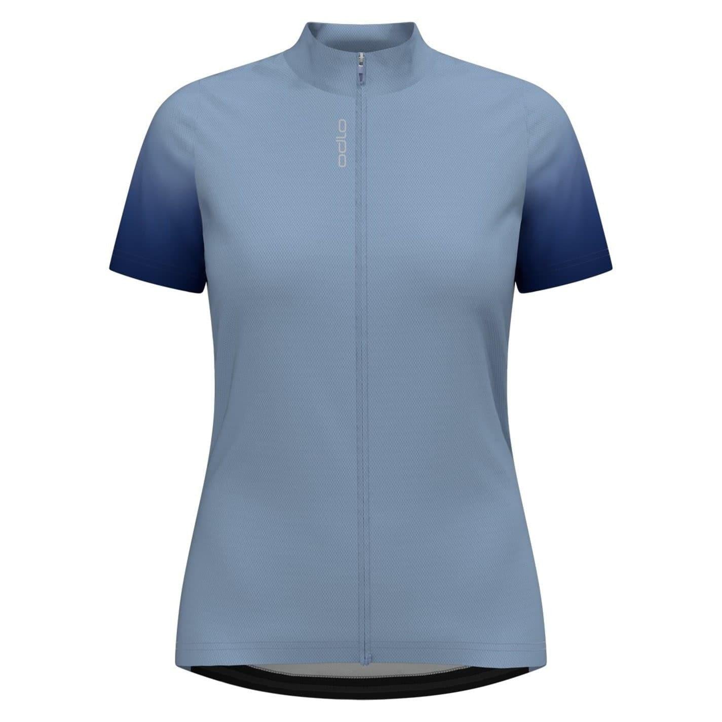 Heron Ombre - Front - Odlo Womens-Ladies Essentials Cycling Jersey