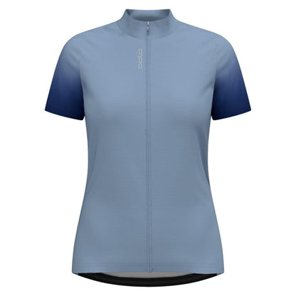 Heron Ombre - Front - Odlo Womens-Ladies Essentials Cycling Jersey