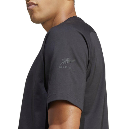 Black - Side - New Zealand All Blacks Mens Z.N.E 24-25 Adidas T-Shirt