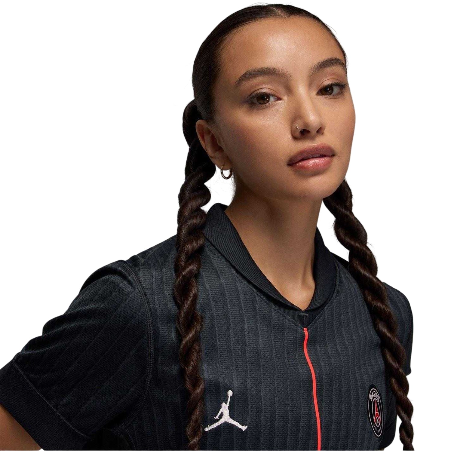 Black-Grey - Side - Nike Womens-Ladies 2025-2026 Paris Saint Germain FC Football Jersey