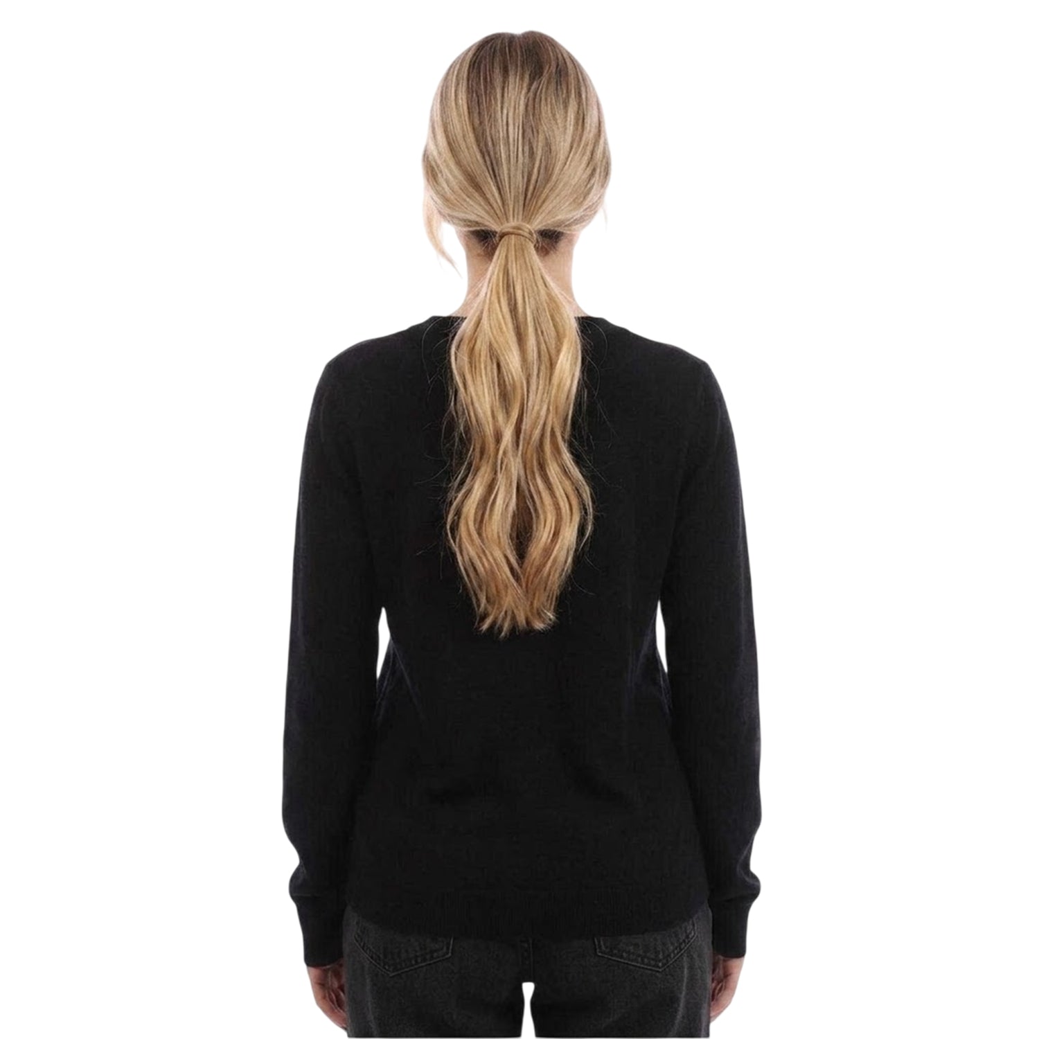 Black - Back - Boss Womens-Ladies Feganasi Crew Neck Sweatshirt