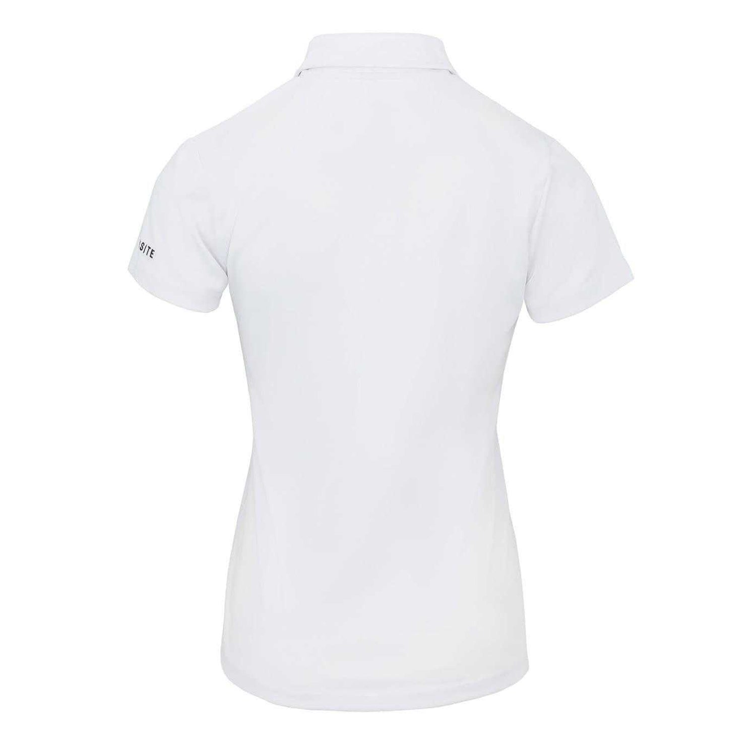 White - Back - Requisite Womens-Ladies Fitted Short-Sleeved Polo Shirt