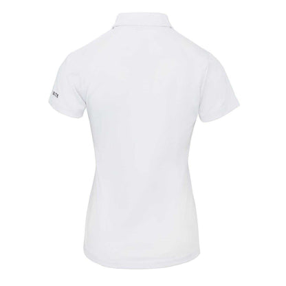White - Back - Requisite Womens-Ladies Fitted Short-Sleeved Polo Shirt