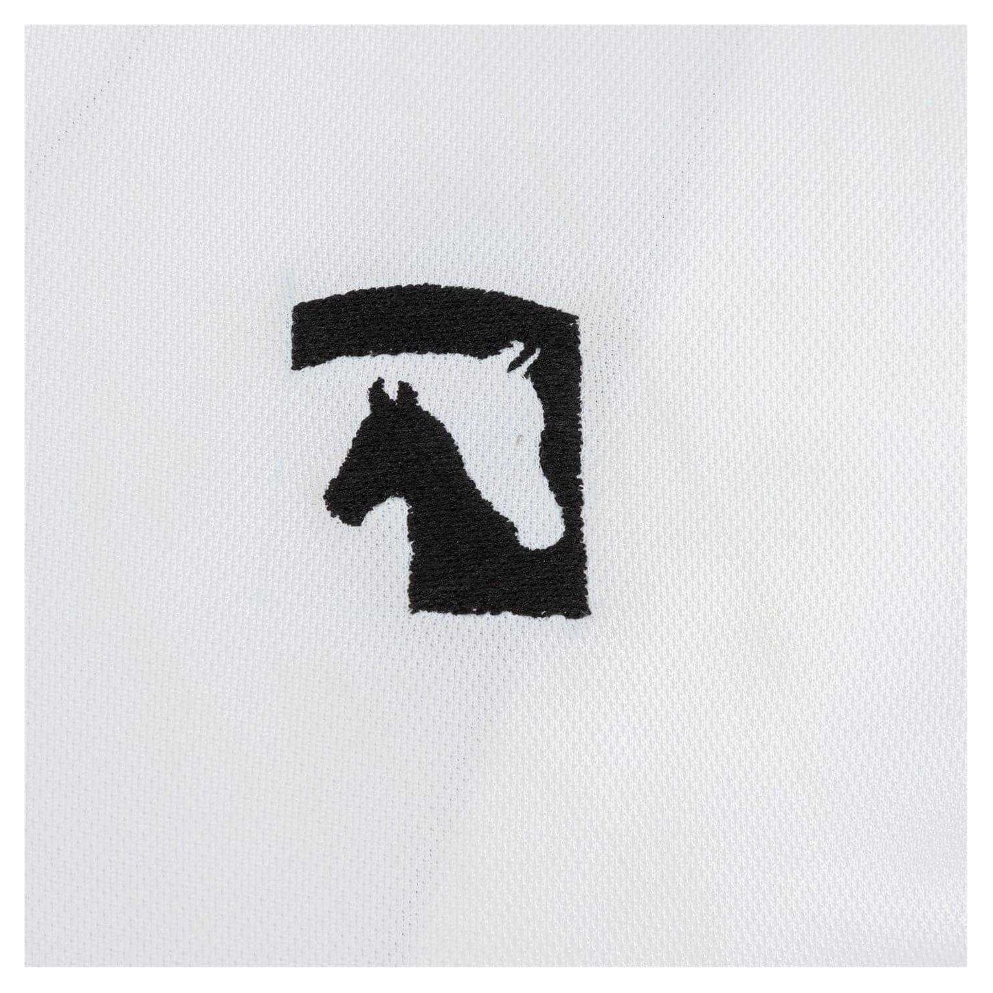 White - Side - Requisite Womens-Ladies Fitted Short-Sleeved Polo Shirt