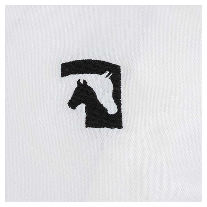White - Side - Requisite Womens-Ladies Fitted Short-Sleeved Polo Shirt