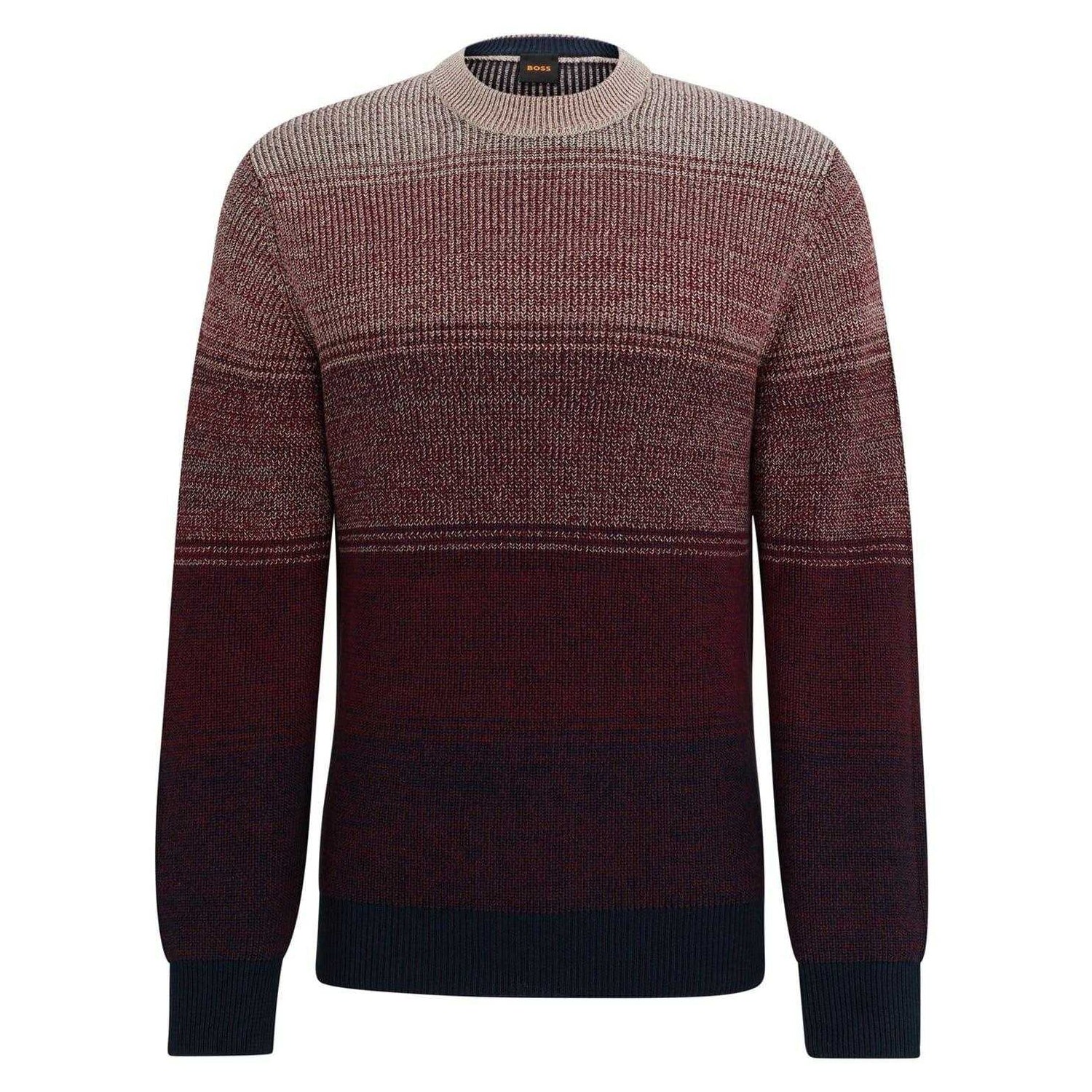 Dark Blue - Front - Boss Mens Kaller Knitted Sweatshirt