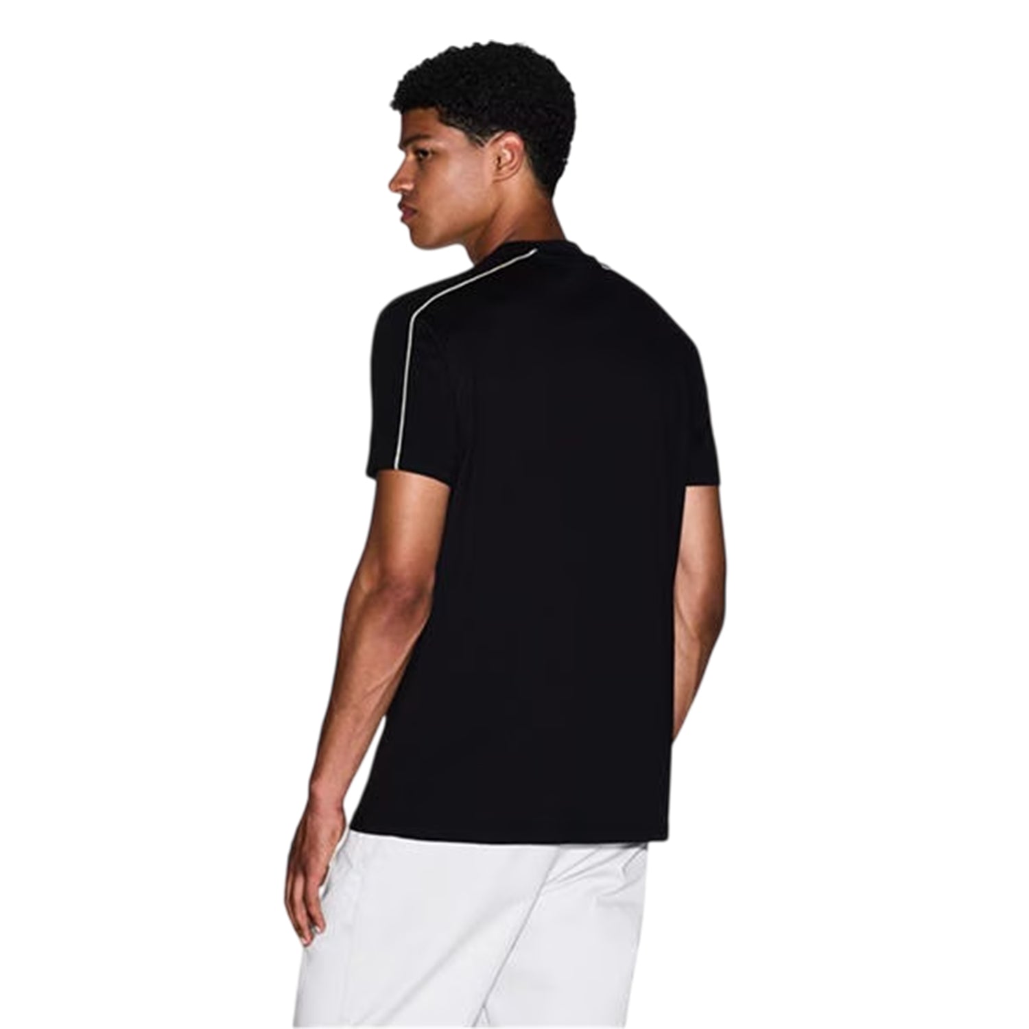 Black - Back - Armani Exchange Mens Crew Neck T-Shirt