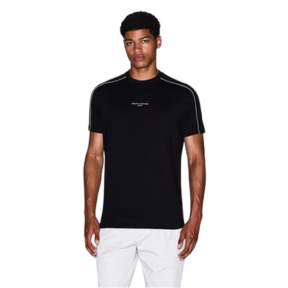 Black - Side - Armani Exchange Mens Crew Neck T-Shirt