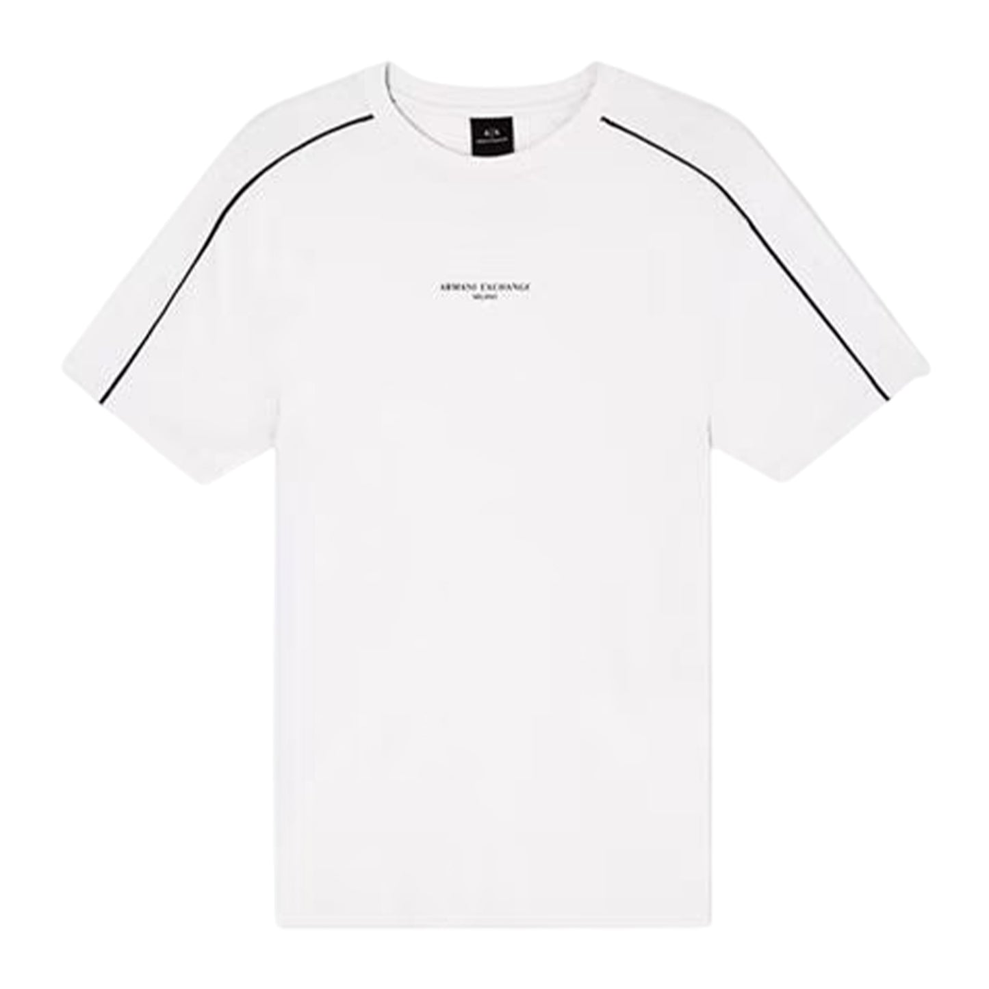 White - Front - Armani Exchange Mens Crew Neck T-Shirt