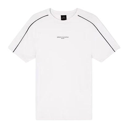 White - Front - Armani Exchange Mens Crew Neck T-Shirt