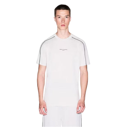 White - Side - Armani Exchange Mens Crew Neck T-Shirt