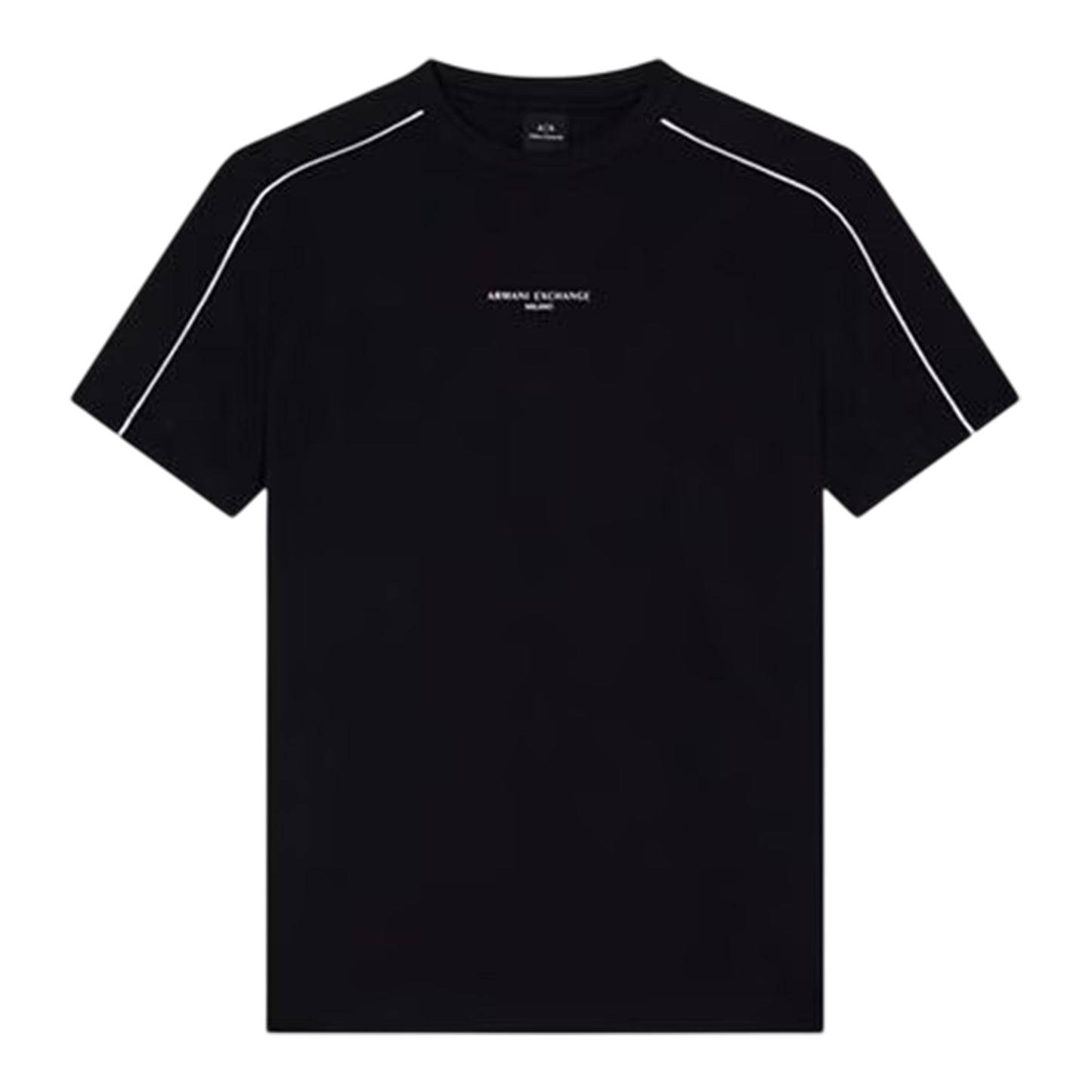 Black - Front - Armani Exchange Mens Crew Neck T-Shirt