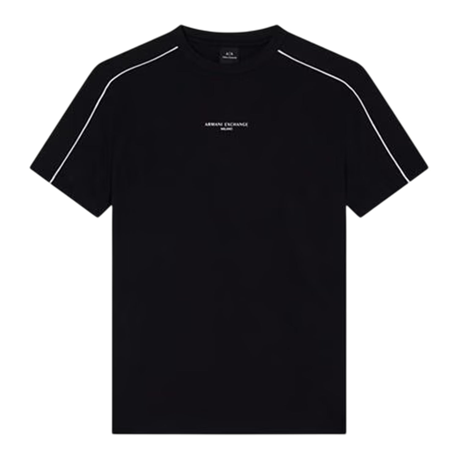 Black - Front - Armani Exchange Mens Crew Neck T-Shirt