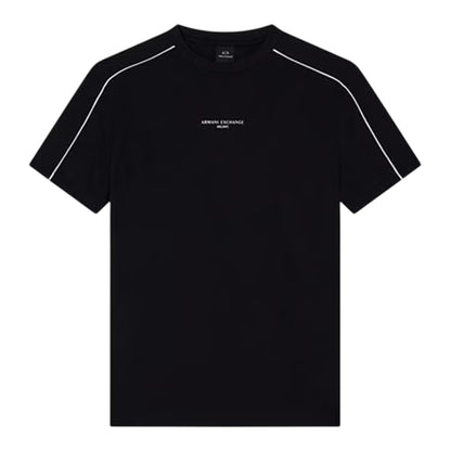 Black - Front - Armani Exchange Mens Crew Neck T-Shirt