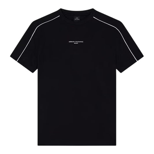 Black - Front - Armani Exchange Mens Crew Neck T-Shirt